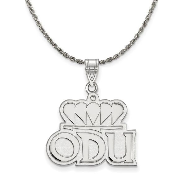 Sterling Silver Old Dominion U. Large Pendant Necklace - 22...